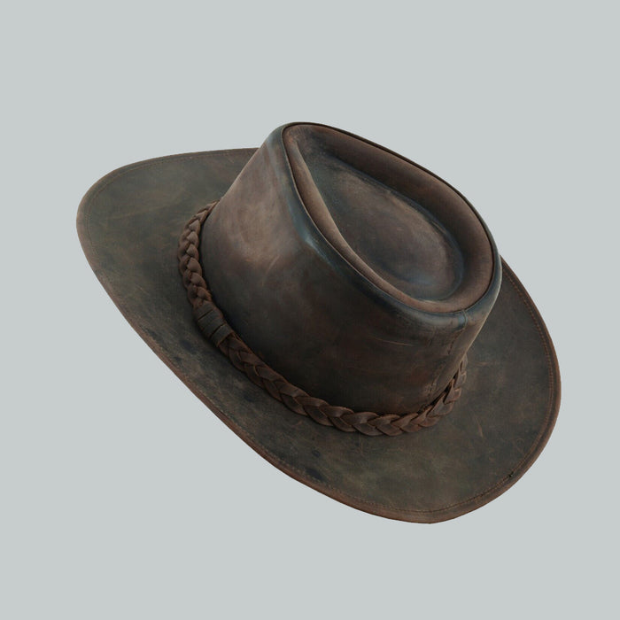 Thunder Leather Cowboy Western Hat brown