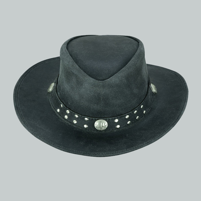 black Arizona Style Leather cap