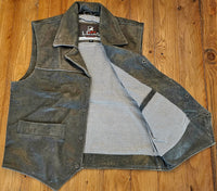 Men's Sleeveless Biker Style Leather Vest