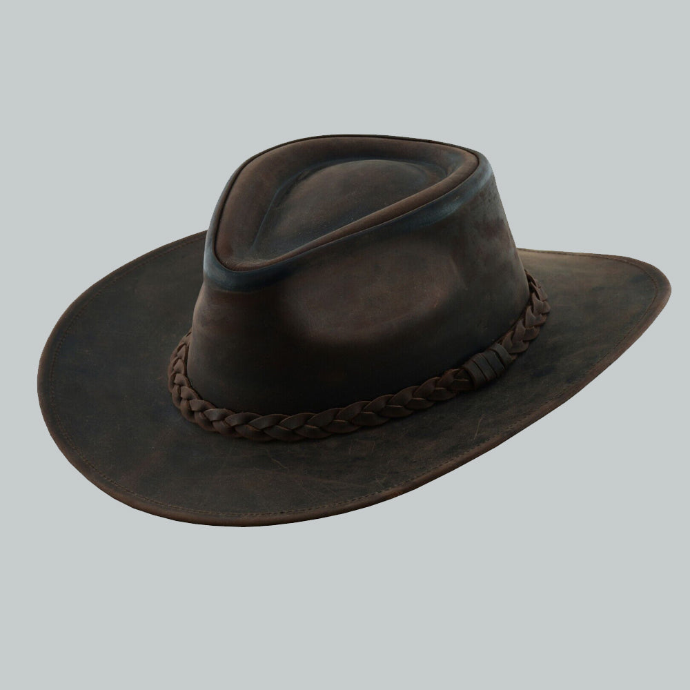 Leather Western Cowboy Hat rugged