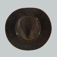 rusty leather hat