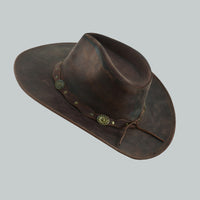 Deadwood Leather Cowboy Hat brown