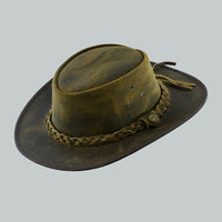 tan brown safari crazy leather hat