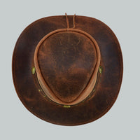 top of Stylish Leather Hat