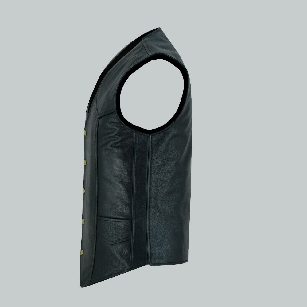 premium leather classic vest