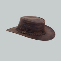 leather western rustic hat