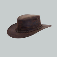 Rustic Leather Hat Cowboy