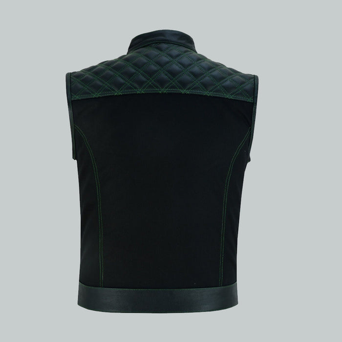 back of leather vest for men