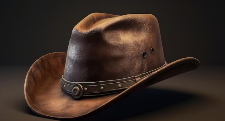 cowboy leather hat